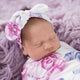 Lilac Skies Baby Jersey Wrap & Topknot Set - Thumbnail 3