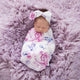 Lilac Skies Baby Jersey Wrap & Topknot Set - Thumbnail 7
