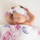 Lilac Skies Baby Jersey Wrap & Topknot Set - Thumbnail 8