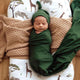Olive Baby Jersey Wrap & Beanie Set - Thumbnail 9