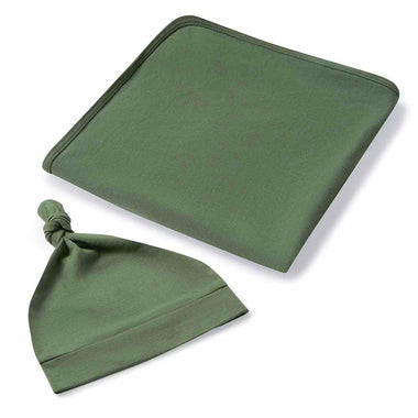 Olive Jersey Wrap Green Birth Announcement Set-Snuggle Hunny