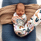 Rainbow Baby Organic Jersey Wrap & Beanie Set - Thumbnail 7