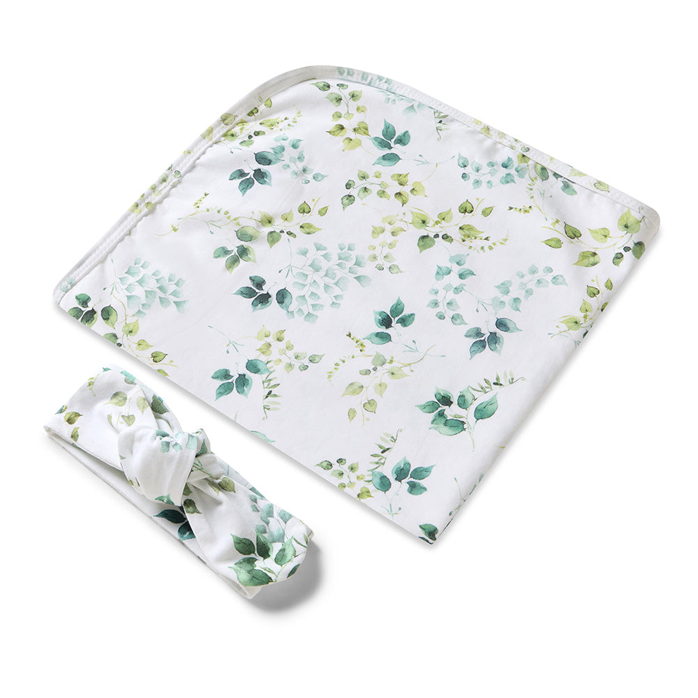 Daisy Organic Jersey Wrap & Topknot Set