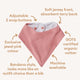 Jewel Pink Organic Dribble Bib - Thumbnail 3