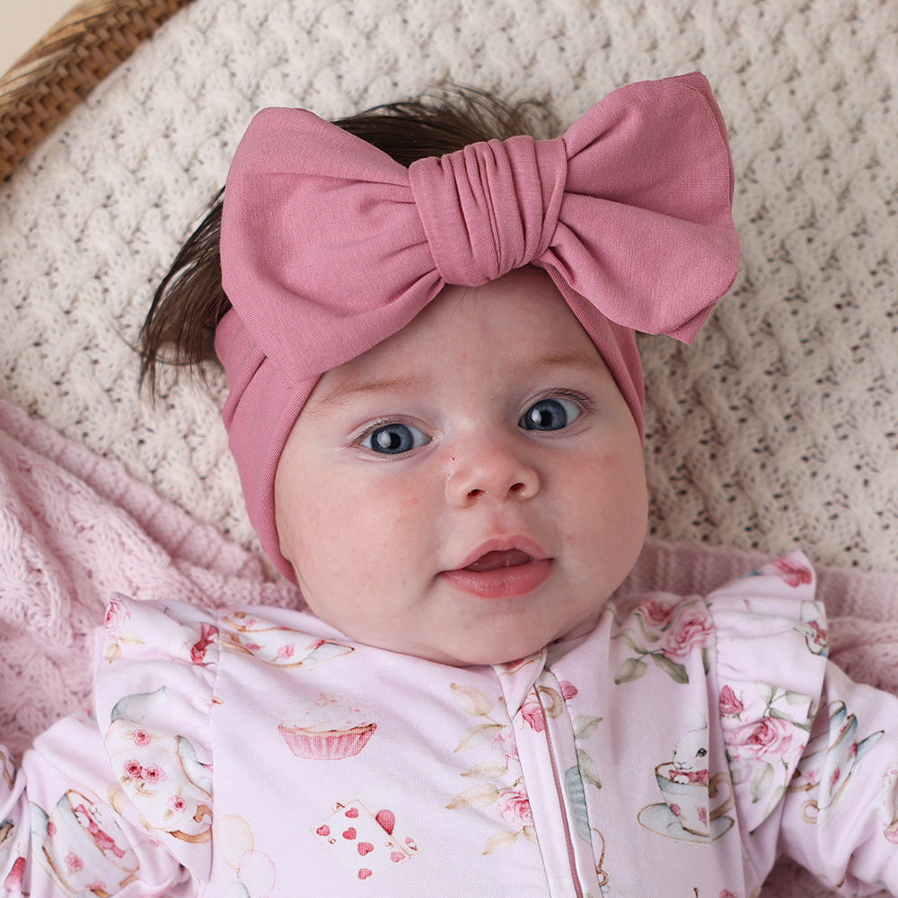 Jewel Pink Organic Oversized Bow - View 7