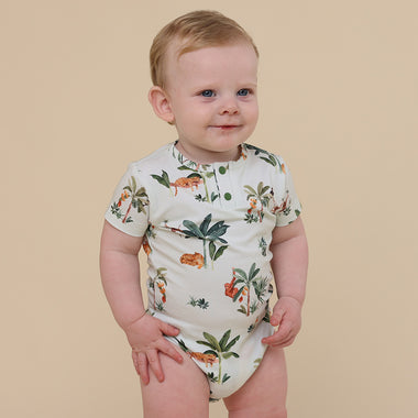 Jungle Short Sleeve Organic Bodysuit | Snuggle Hunny