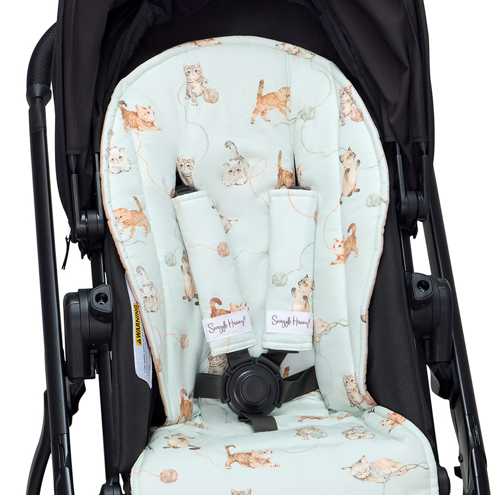 Bundle - Kittens Pram Liner & Strap Cover Set - View 4
