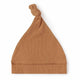 Chestnut Ribbed Organic Knotted Beanie-Snuggle Hunny