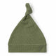 Olive Ribbed Organic Knotted Beanie - Thumbnail 2