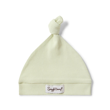 Honeydew Ribbed Organic Knotted Beanie | Snuggle Hunny