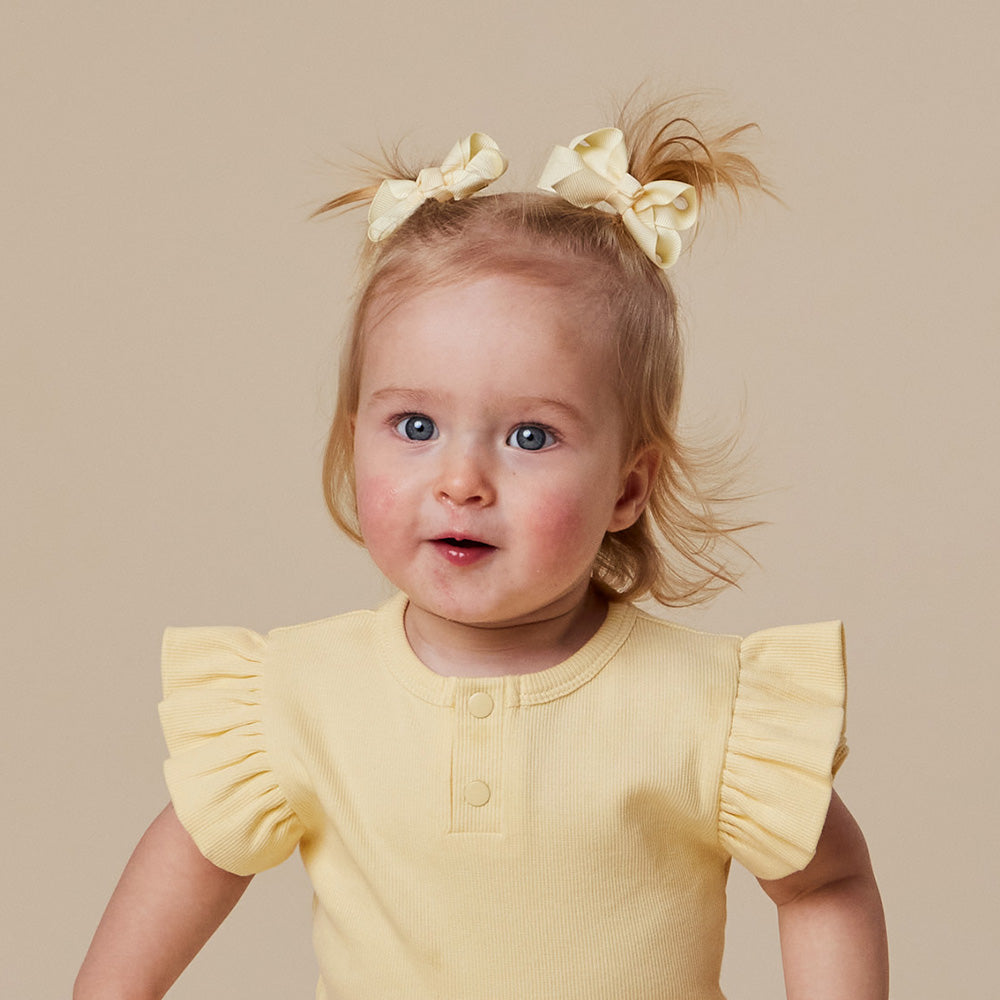 Lemon Piggy Tail Hair Clips - Pair - View 1