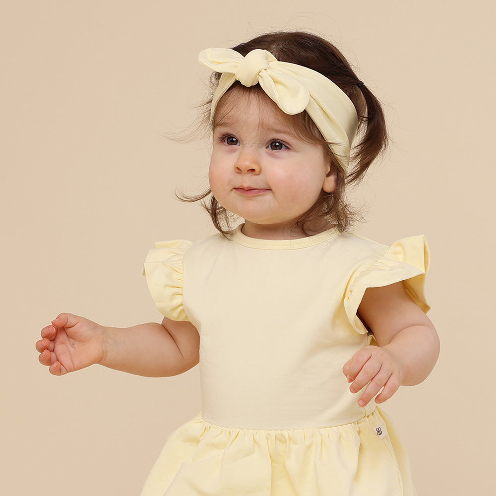 Lemon Sorbet Short Sleeve Organic Dress - View 7