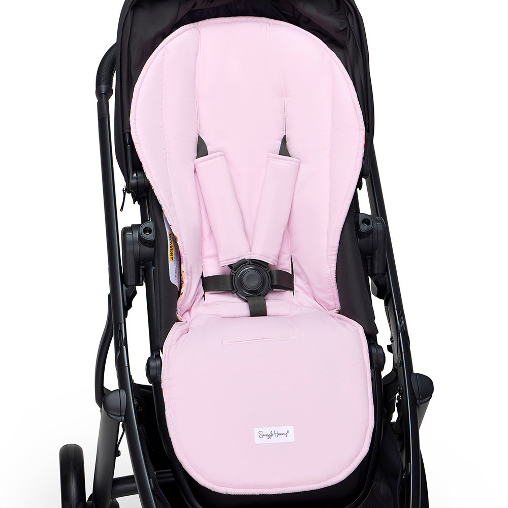 Bundle - Blushing Beauty Pram Liner & Strap Cover Set - View 7