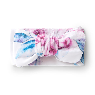 Lilac Skies Organic Oversized Bow | Snuggle Hunny