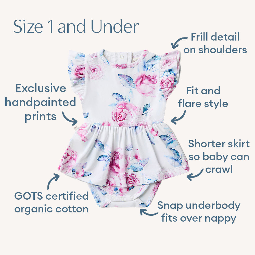 Lilac Skies Short Sleeve Organic Dress - View 4