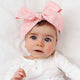 Baby Pink Pre-Tied Linen Bow - Baby & Toddler - Thumbnail 3