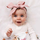 Dusty Pink Pre-Tied Linen Bow - Baby & Toddler - Thumbnail 3