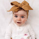 Mustard Pre-Tied Linen Bow - Baby & Toddler - Thumbnail 3