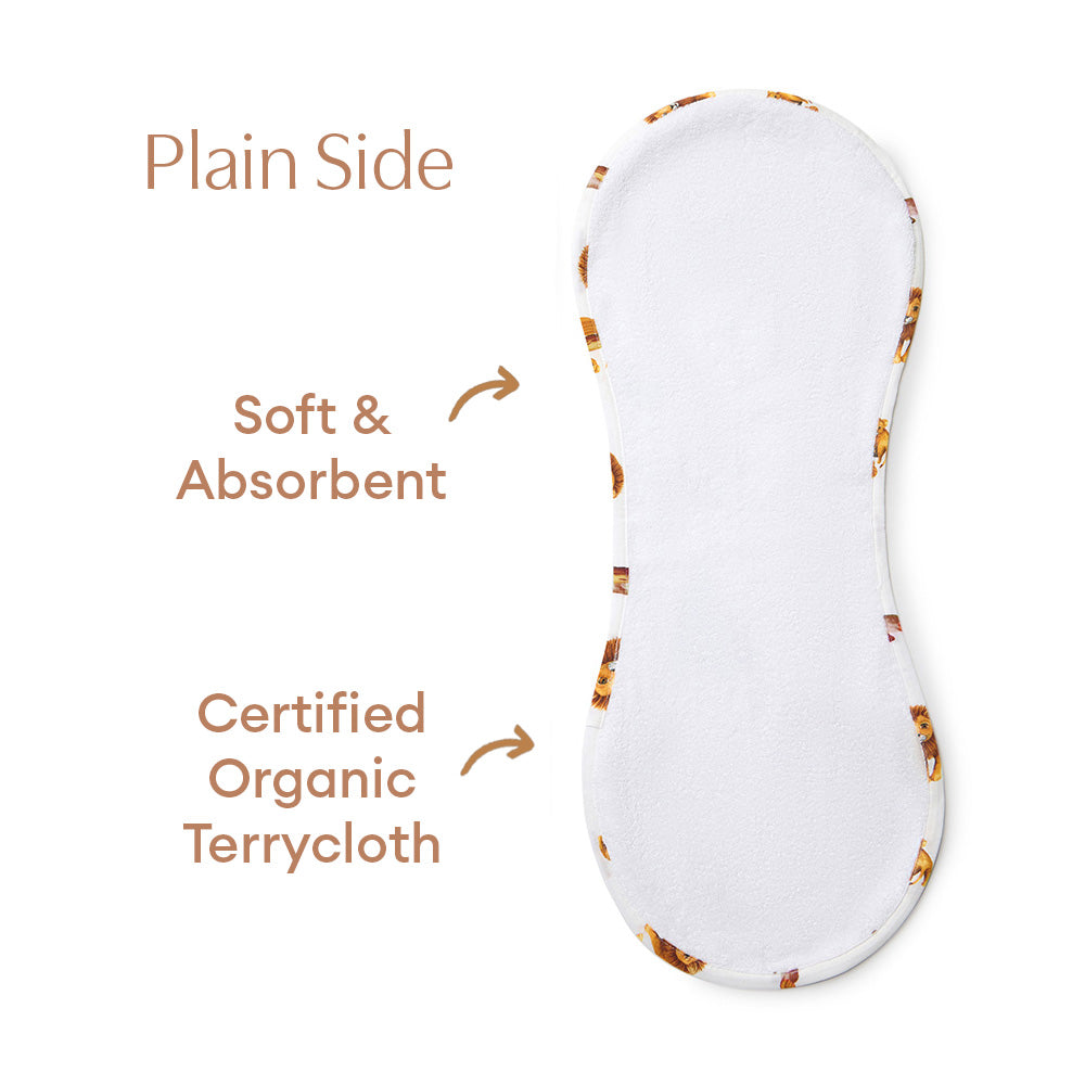 Lion Organic Cotton Burp Cloth - View 7