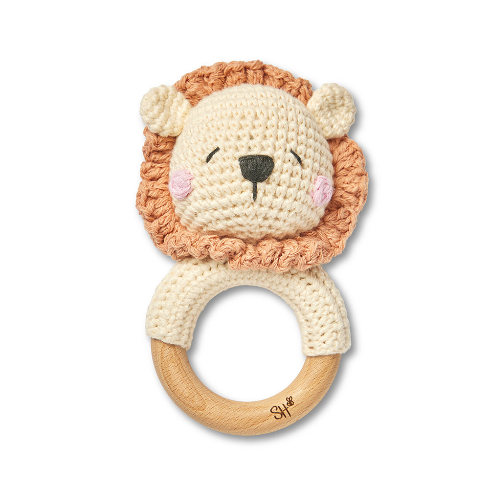 Handmade Lion Crochet Rattle - View 2