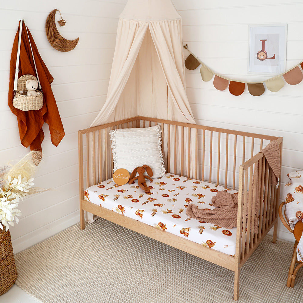 Lion Organic Fitted Cot Sheet - View 3