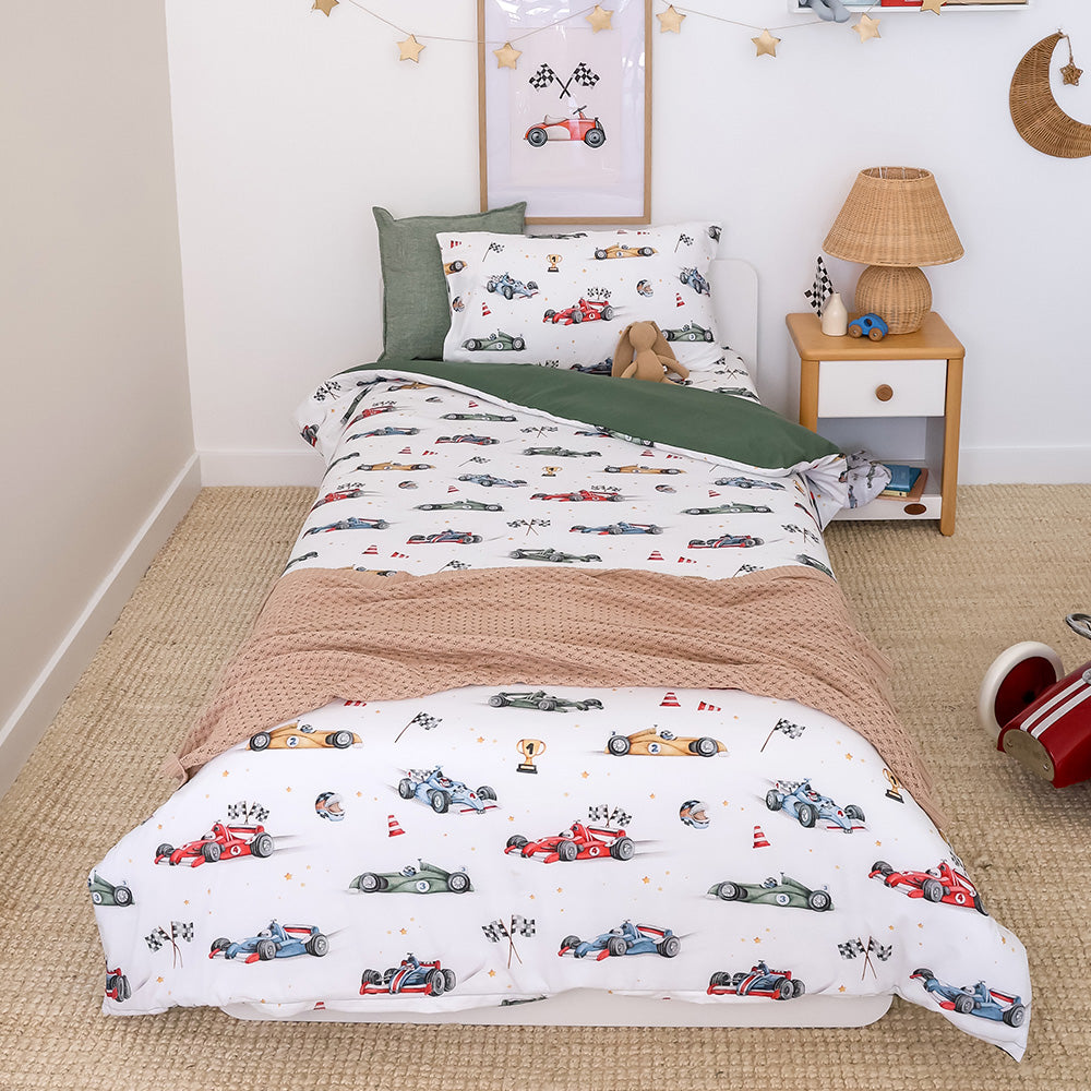Little Racers Organic Cotton Quilt Cover - View 5