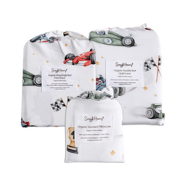 Little Racers King Single Bedding | Snuggle Hunny