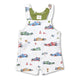 Little Racers Organic Snuggle Overall Shorts - Thumbnail 2