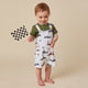 Little Racers Organic Snuggle Overall Shorts - Thumbnail 1