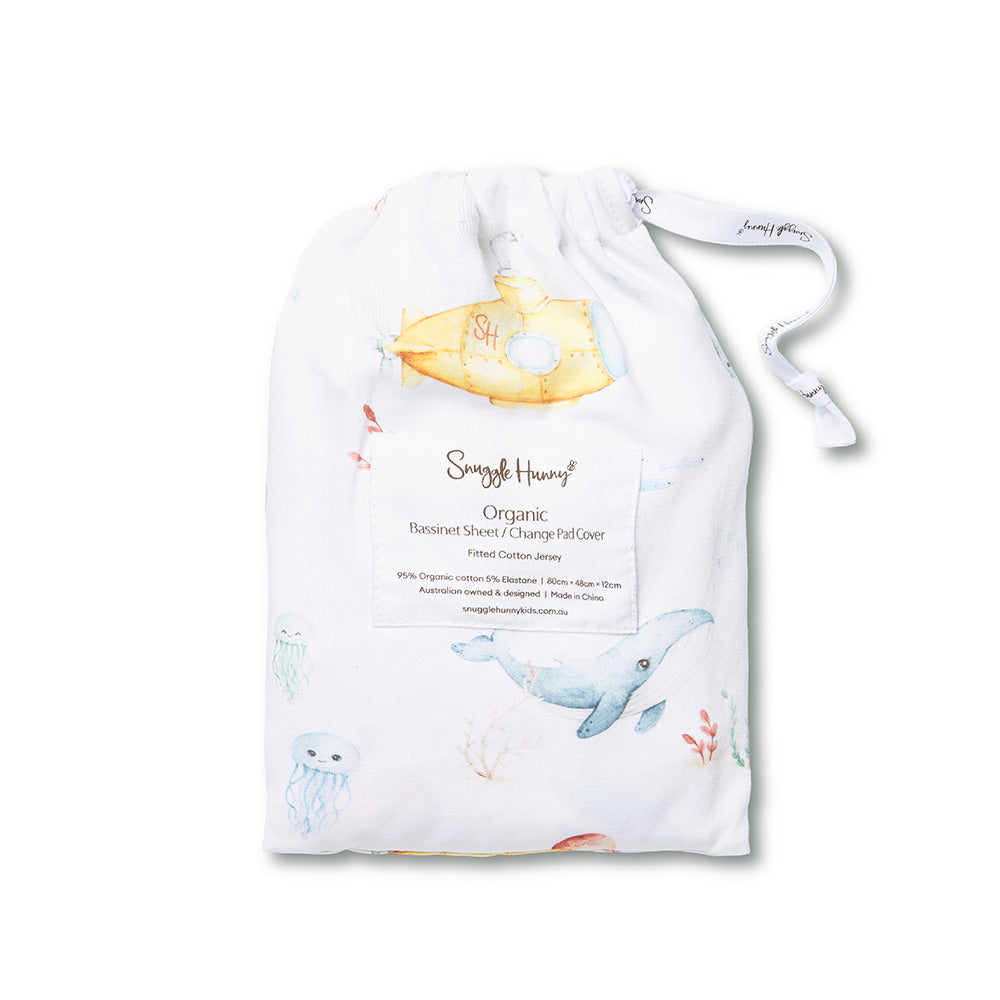 Little Subs Organic Bassinet Sheet / Change Pad Cover - View 8