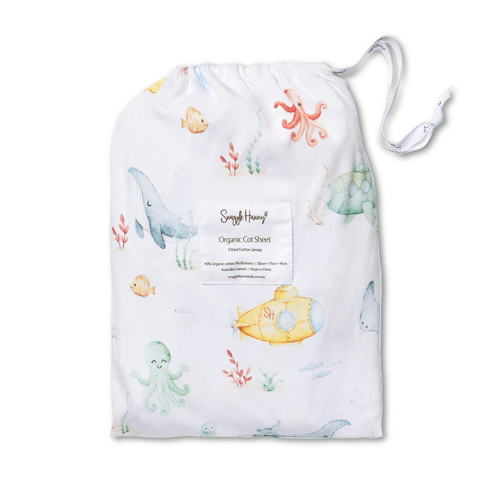 Little Subs Organic Fitted Cot Sheet - View 8