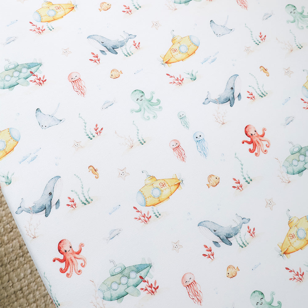 Little Subs Organic Fitted Cot Sheet - View 2