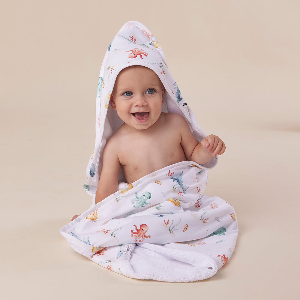 Little Subs Organic Hooded Baby Towel - View 5