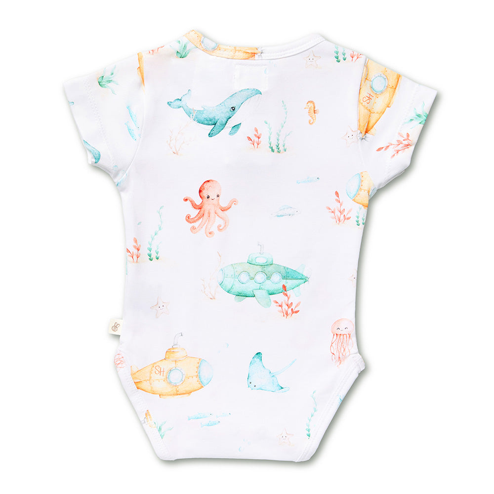 Little Subs Short Sleeve Organic Bodysuit - View 7