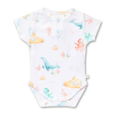 Little Subs Short Sleeve Organic Bodysuit | Snuggle Hunny