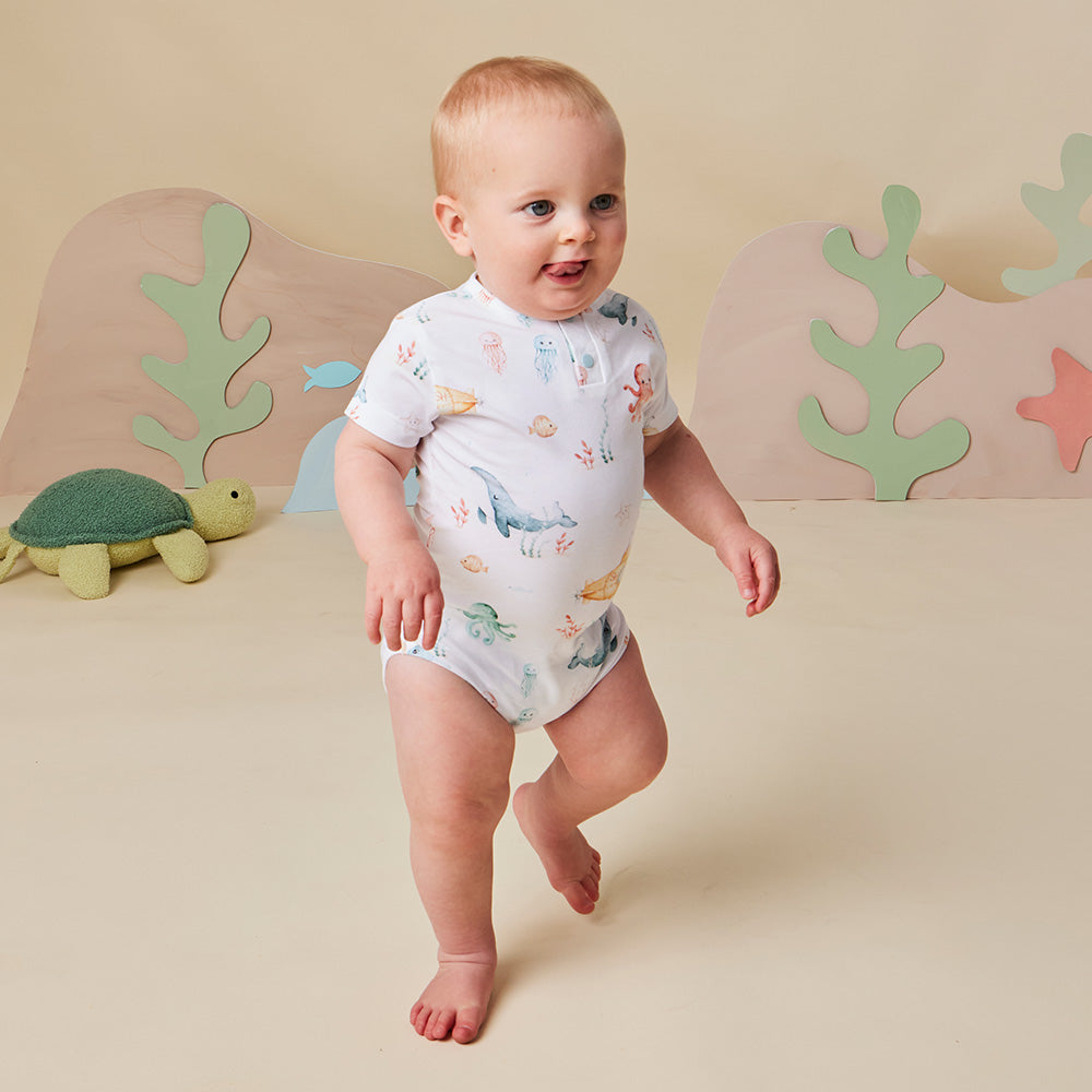 Little Subs Short Sleeve Organic Bodysuit - View 4