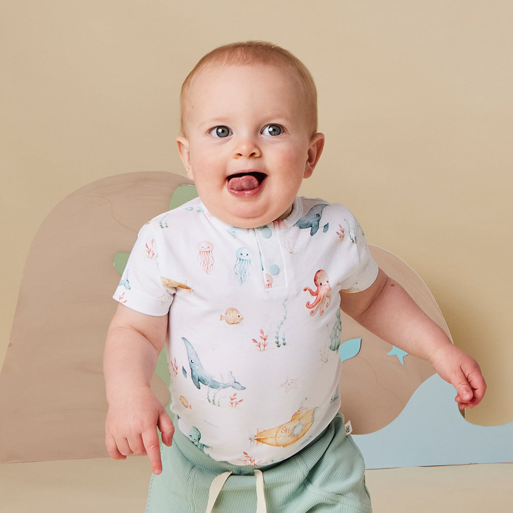 Little Subs Short Sleeve Organic Bodysuit - View 6