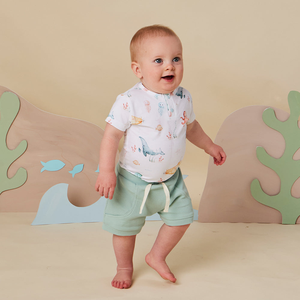 Little Subs Short Sleeve Organic Bodysuit - View 16