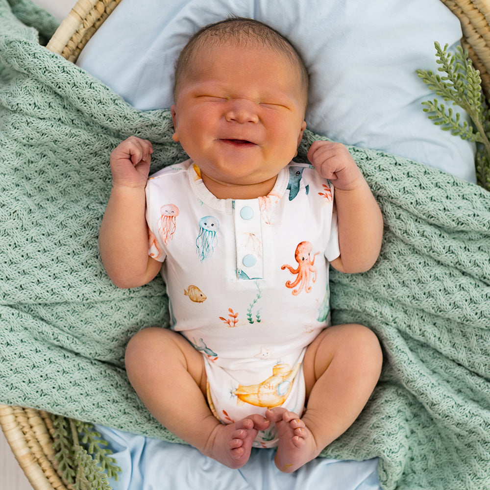 Little Subs Short Sleeve Organic Bodysuit - View 8