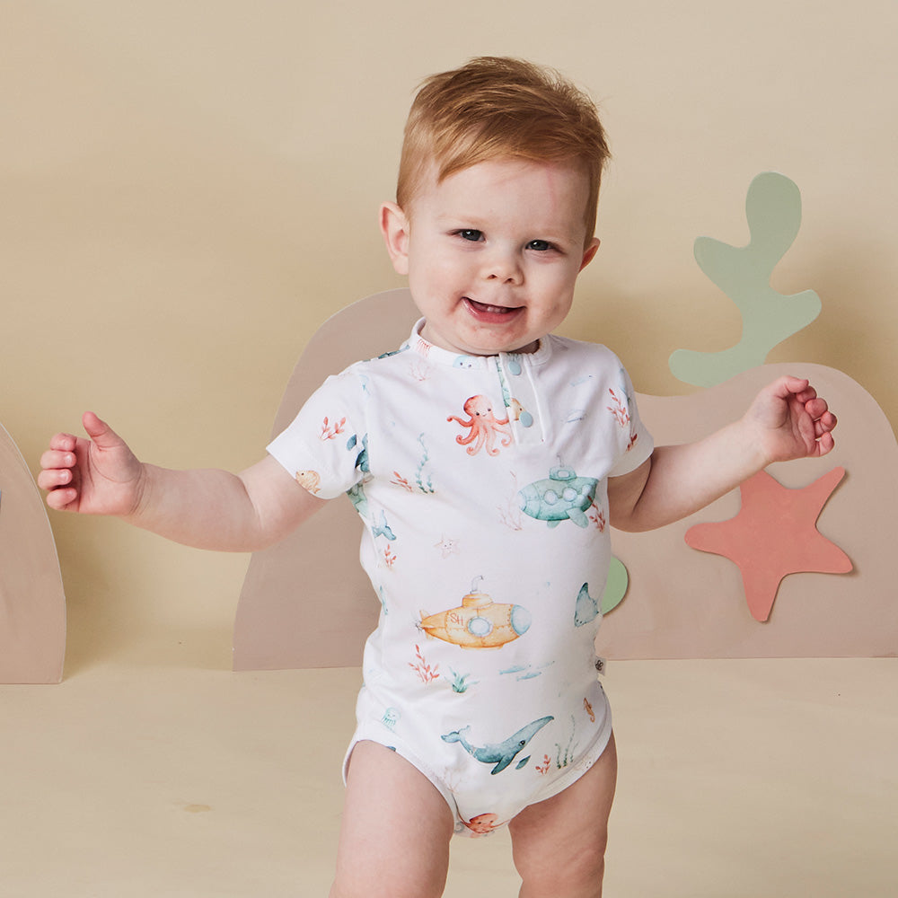 Little Subs Short Sleeve Organic Bodysuit - View 3