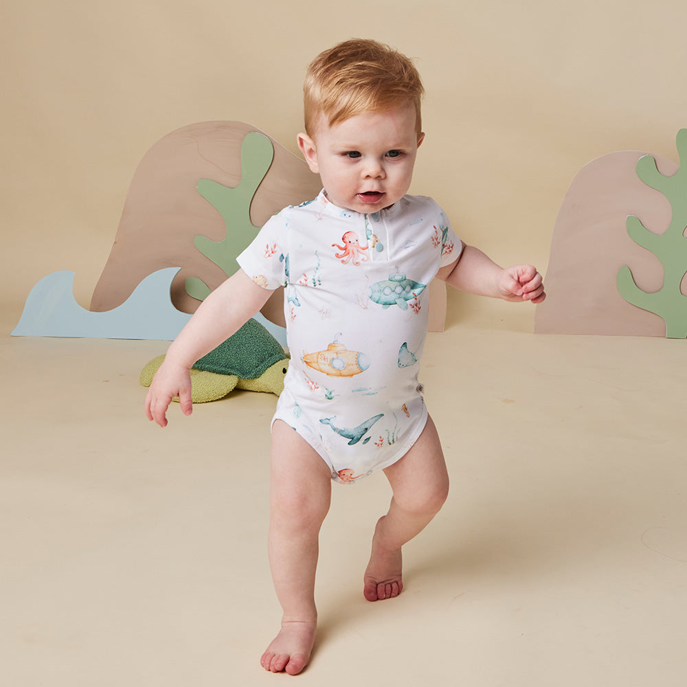 Little Subs Short Sleeve Organic Bodysuit - View 9
