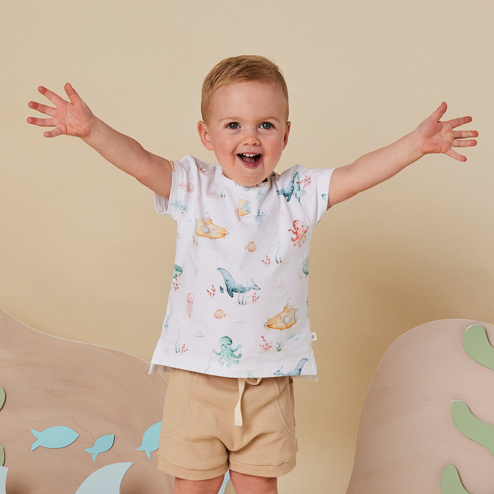 Little Subs Organic Short Sleeve Top - View 3