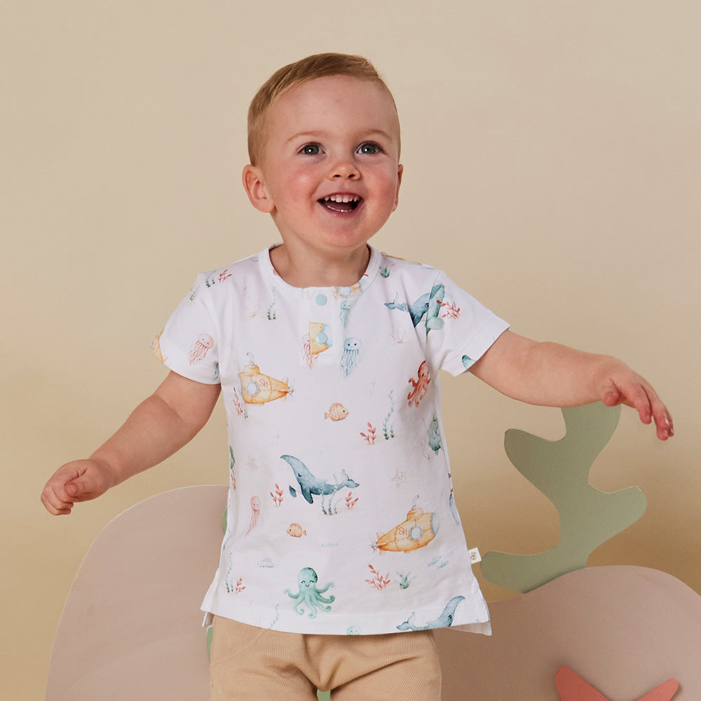 Little Subs Organic Short Sleeve Top - View 1