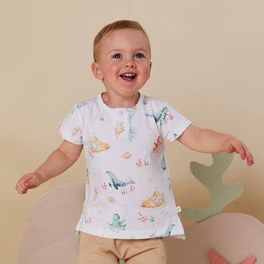 Little Subs Organic Short Sleeve Top | Snuggle Hunny