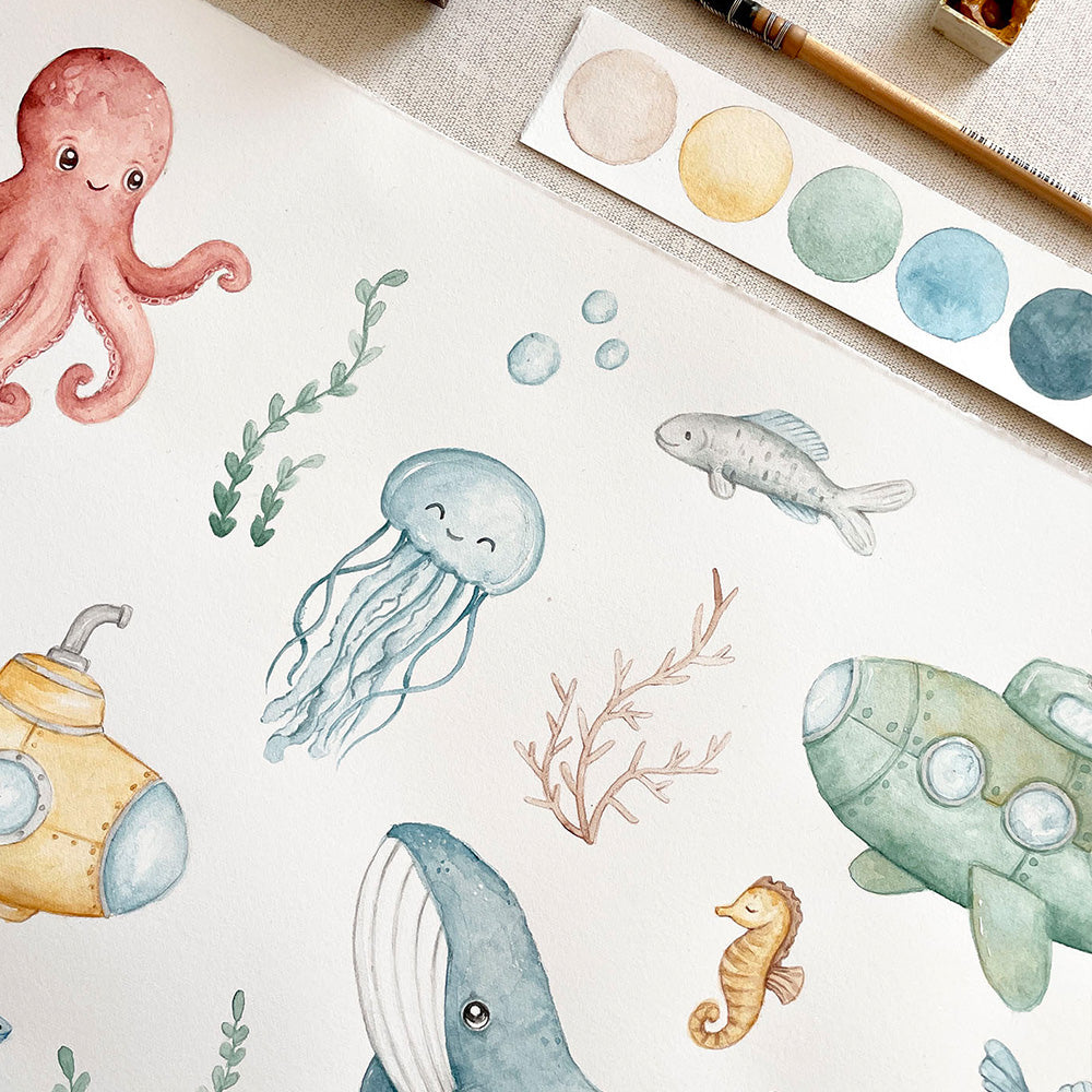 Little Subs Organic Hooded Baby Towel - View 4