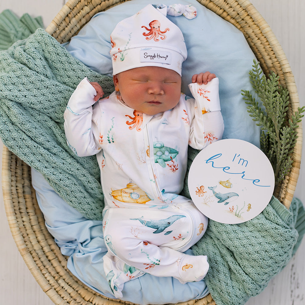 Little Subs Organic Snuggle Sleepsuit Zip Footie - View 4