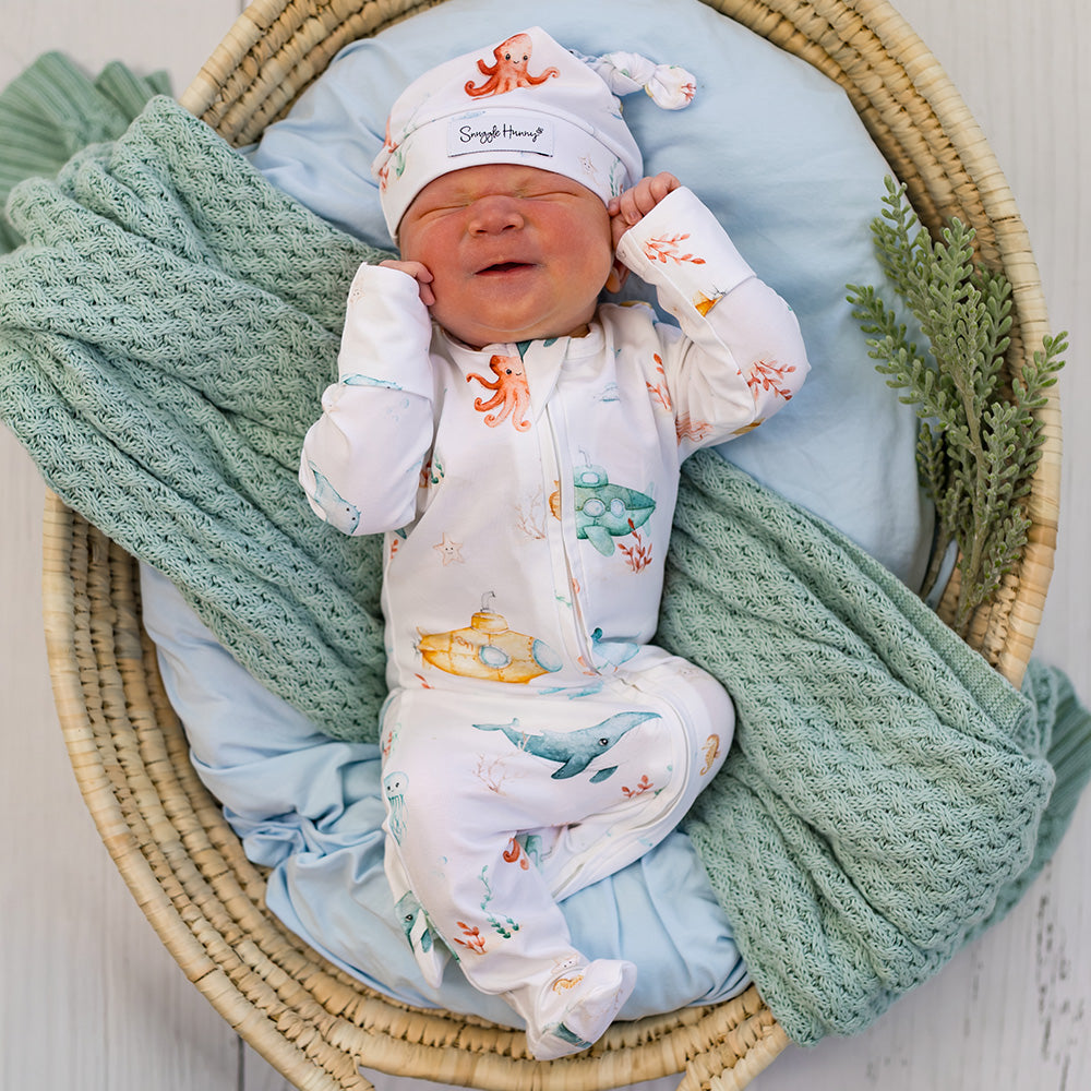 Little Subs Organic Snuggle Sleepsuit Zip Footie - View 6