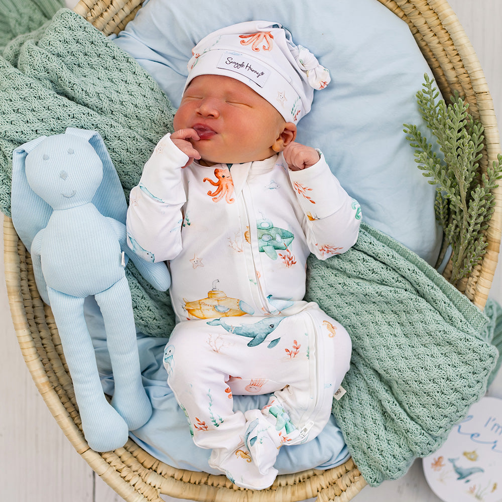 Little Subs Organic Snuggle Sleepsuit Zip Footie - View 13