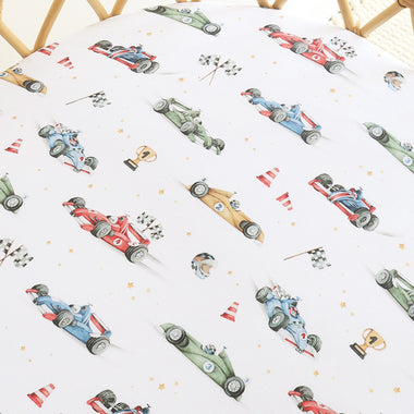 Little Racers Organic Bassinet Sheet / Change Pad Cover | Snuggle Hunny