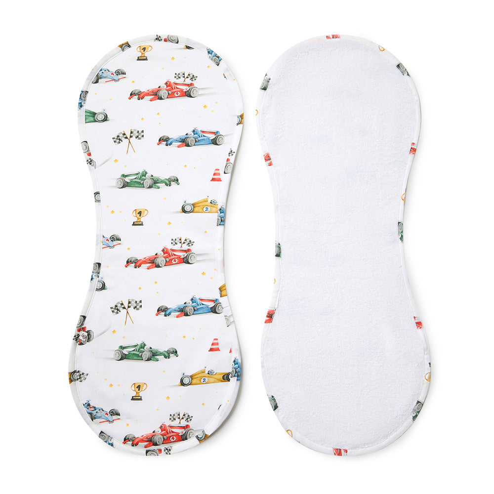 Little Racers Organic Cotton Burp Cloth - View 2